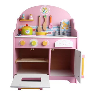 Игрушки театра столешницы кухни игры утварей 30cm розовые деревянные