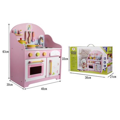 Игрушки театра столешницы кухни игры утварей 30cm розовые деревянные