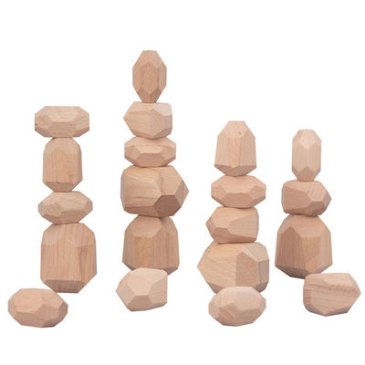 Камень Montessori нордический деревянный штабелируя игрушки игры творческие деревянные
