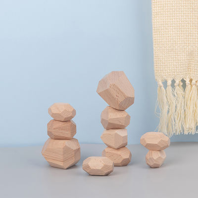 Камень Montessori нордический деревянный штабелируя игрушки игры творческие деревянные
