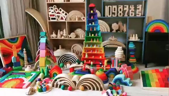 9600 бук штабелеукладчика 35cm радуги ПК естественный деревянный не токсический