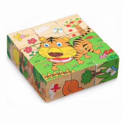 игрушек блоков плода 3.5cm блоки головоломки деревянных животные для детей