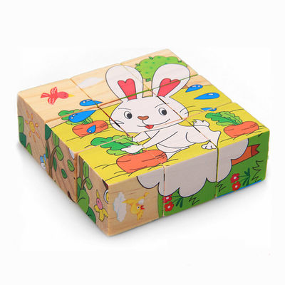 игрушек блоков плода 3.5cm блоки головоломки деревянных животные для детей