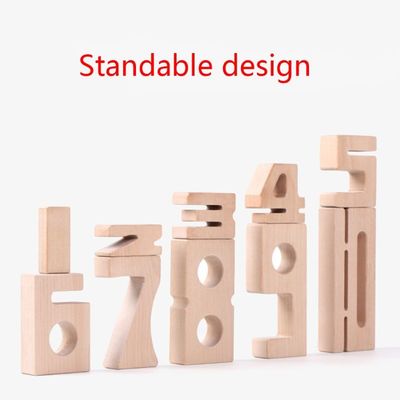 Номер Jenga баланса деревянный преграждает строительные блоки игрушек 16cm слон деревянные