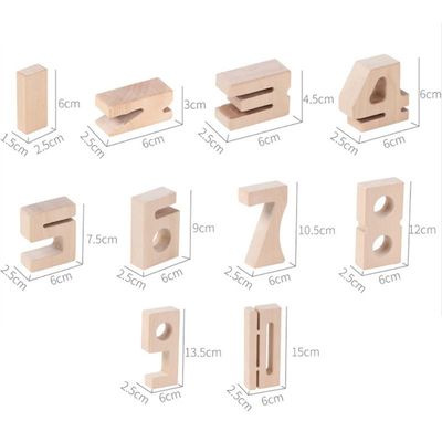 Номер Jenga баланса деревянный преграждает строительные блоки игрушек 16cm слон деревянные