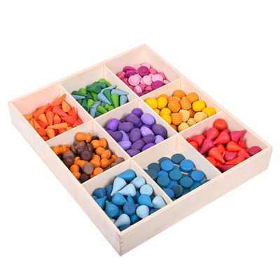 Строительные блоки Montessori 2.5cm естественные деревянные для малышей