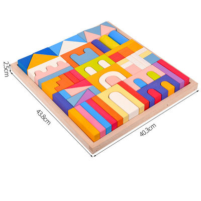 Строительные блоки Montessori 2.5cm естественные деревянные для малышей
