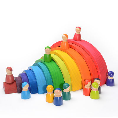 Строительные блоки Montessori 2.5cm естественные деревянные для малышей