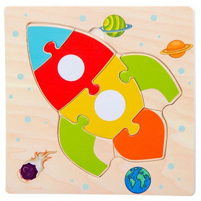 Игры Montessori младенец забавляется животные торгуют детьми 3D озадачивает деревянный соответствовать игрушки головоломки познавательности мультфильма