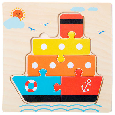 Игры Montessori младенец забавляется животные торгуют детьми 3D озадачивает деревянный соответствовать игрушки головоломки познавательности мультфильма