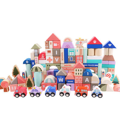 игрушки кирпичей строительных блоков 115pcs города бука 2700g деревянные деревянные