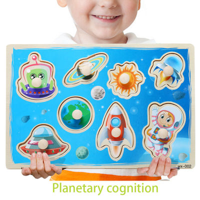 головоломка блока движения 3d 15cm деревянная забавляется набор блока Montessori