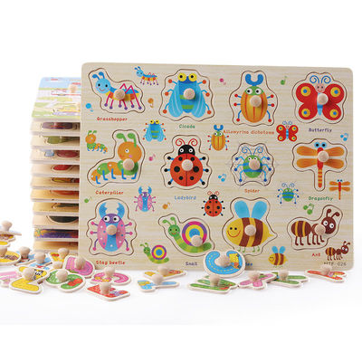 Игрушки Unisex 15cm деревянных животных мозаик деревянные воспитательные