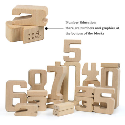 Строительные блоки игр Jenga деревянные забавляются номер Montessori
