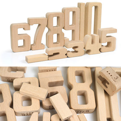 Строительные блоки игр Jenga деревянные забавляются номер Montessori