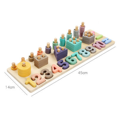 Геометрическая 14cm деревянная математика Montessori игрушки математики преграждает Preschool преподавательство