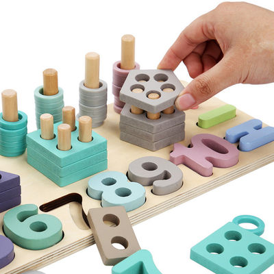 Геометрическая 14cm деревянная математика Montessori игрушки математики преграждает Preschool преподавательство