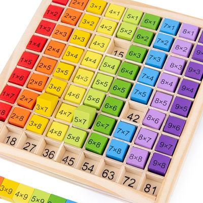 Montessori 0.59in абакус таблицы игрушки математики 99 номеров деревянный считая игрушку