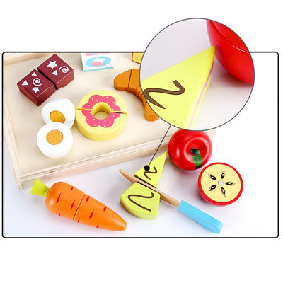 Игрушка овоща плода Montessori 9.5cm деревянная режа магнитная