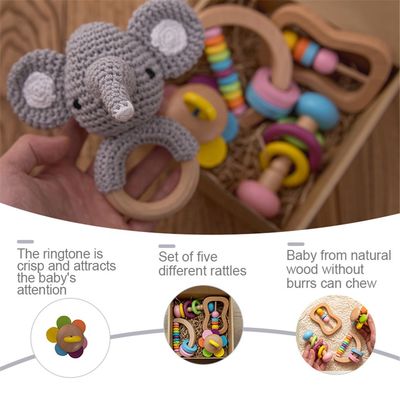 Игрушки прорезывания зубов Soother 11.6cm трещотки качество еды Teether трещотки деревянной деревянное