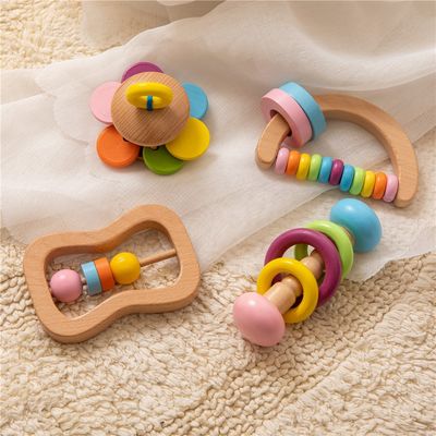 Игрушки прорезывания зубов Soother 11.6cm трещотки качество еды Teether трещотки деревянной деревянное