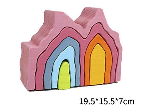 DIY собрало игрушки блоков 11.5cm деревянные блок Montessori установил штабелированный баланс
