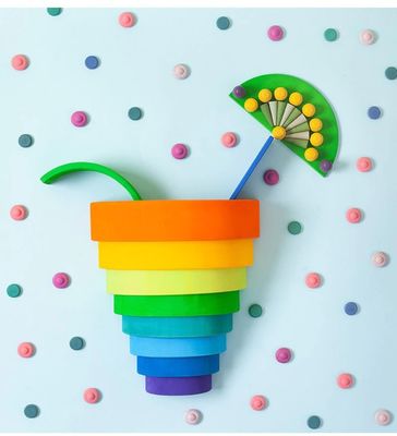 игрушки Montessori штабелеукладчика радуги 6pcs воспитательные деревянные