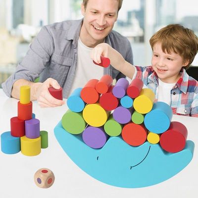Деревянная игра баланса луны Montessori для предыдущий учить