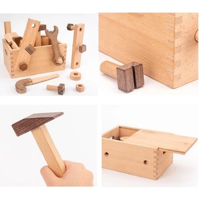 Деревянный набор инструмента ремонта Montessori многофункциональный для мальчиков