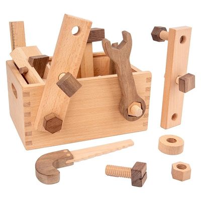 Деревянный набор инструмента ремонта Montessori многофункциональный для мальчиков