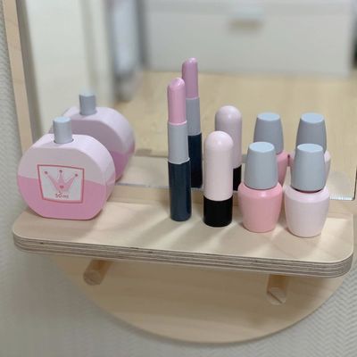 Набор игрушки Montessori детей ISO9001 портативный деревянный косметический