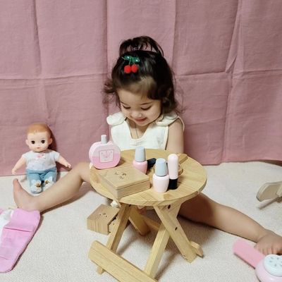 Набор игрушки Montessori детей ISO9001 портативный деревянный косметический