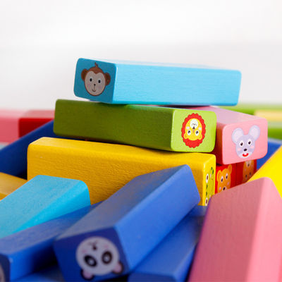 нетоксические деревянные штабелированные высокие настольные игры 54pcs