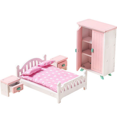 Мини игрушки спальни девушек Montessori деревянные без заусенца