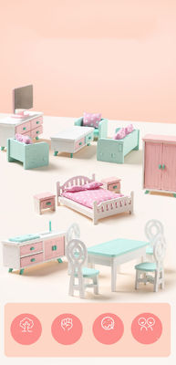 Мини игрушки спальни девушек Montessori деревянные без заусенца
