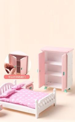 Мини игрушки спальни девушек Montessori деревянные без заусенца