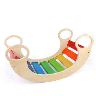 Рамка радуги Montessori младенца OEM деревянная взбираясь