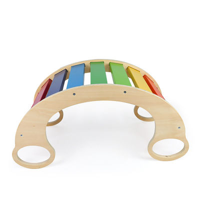 Рамка радуги Montessori младенца OEM деревянная взбираясь