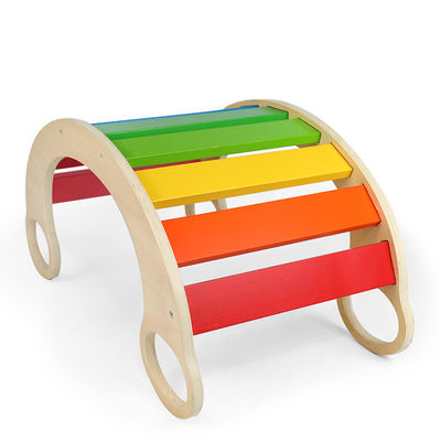 Рамка радуги Montessori младенца OEM деревянная взбираясь
