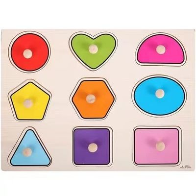 Мозаика хватки 3D Montessori руки деревянная для младенческого образования