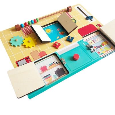 Доска деятельности при Montessori развития познавательности детей деревянная