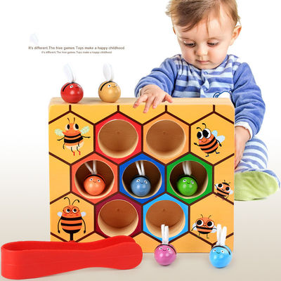 Игра координации глаза руки Montessori деревянная для образования детей предыдущего
