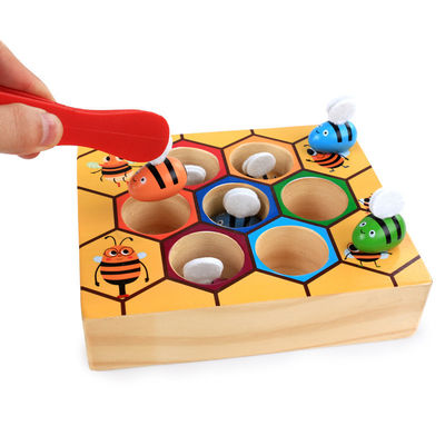Игра координации глаза руки Montessori деревянная для образования детей предыдущего