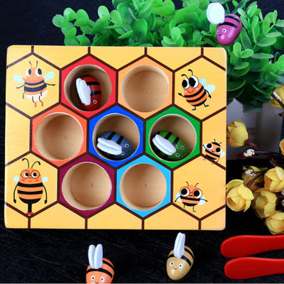 Игра координации глаза руки Montessori деревянная для образования детей предыдущего