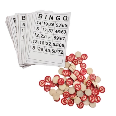 Винтажная деревянная игра Bingo шахмат с 40 картами DIY номера Bingo