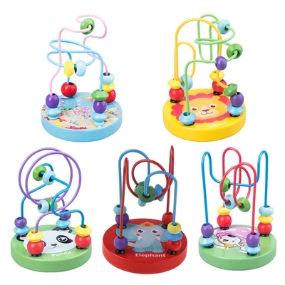 Игрушки Montessori деревянные для кругов ребенк деревянных отбортовывают русские горки лабиринта провода воспитательная древесина озадачивает игрушки младенца