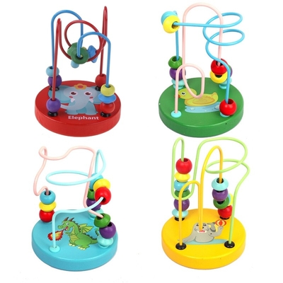 Игрушки Montessori деревянные для кругов ребенк деревянных отбортовывают русские горки лабиринта провода воспитательная древесина озадачивает игрушки младенца