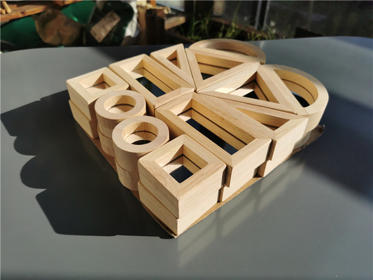 Зеркало радуги деревянной игрушки Montessori детей сензорное преграждает твердую резиновую древесину штабелируя акриловый штабелеукладчик Buliding воспитательный