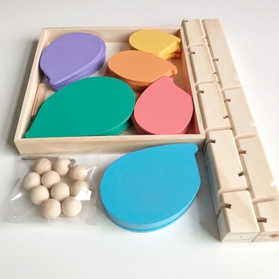 Строительные блоки дерева лепестка младенца Montessori деревянные забавляются игрушка следа бега шарика шарика радуги детей воспитательная для Gi детей