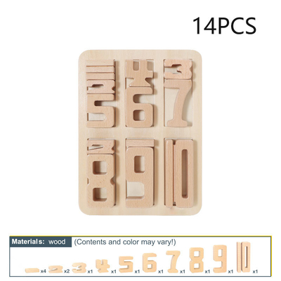 Игрушки Jenga блока баланса младенца игрушек цифров математики строительных блоков номера игрушки fo Montessori деревянной воспитательные естественные деревянные